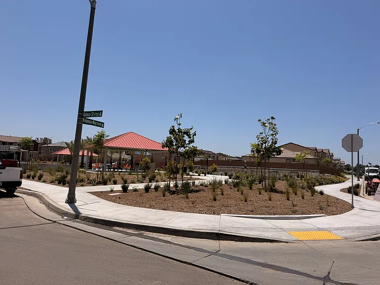 Community park in front of the house
