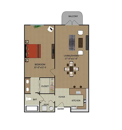 Floor plan Palm Tower 1/1