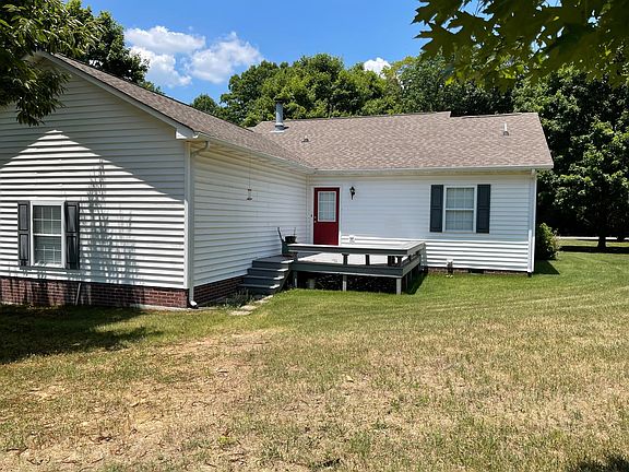Back yard with large deck.