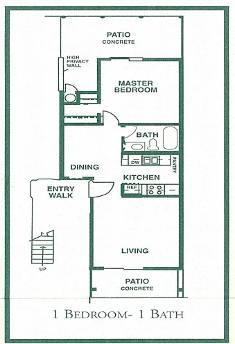 Floor plan 1 Bedroom 1 Bathroom