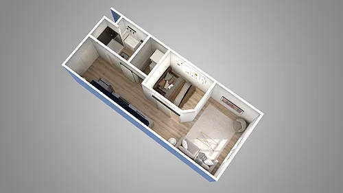 Floor plan 1 Bedroom Small