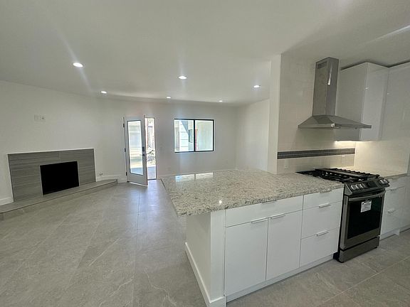 Main living space and kitchen