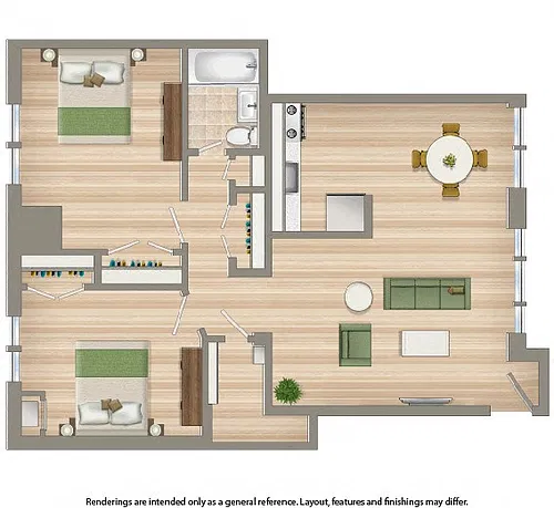 Floor plan Two Bedroom Flat