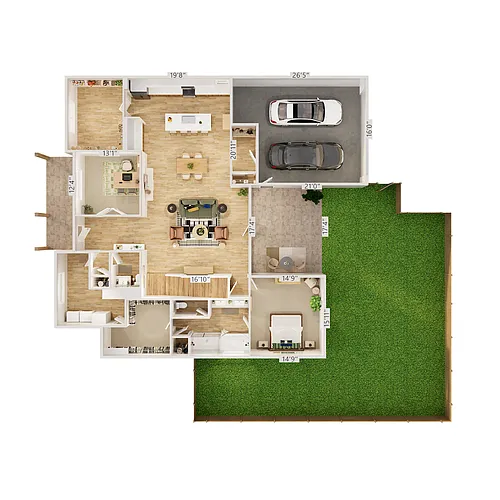 Floor plan Summit 6 X 4 A