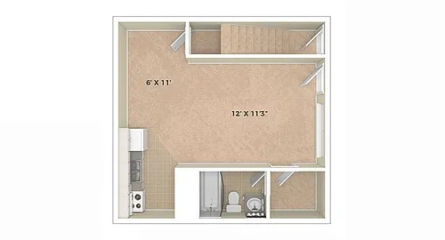 Floor plan Junior Studio