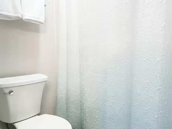 Master bathroom features separate toilet/shower space