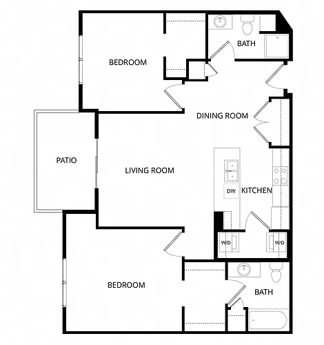 Floor plan 2x2 Monterey