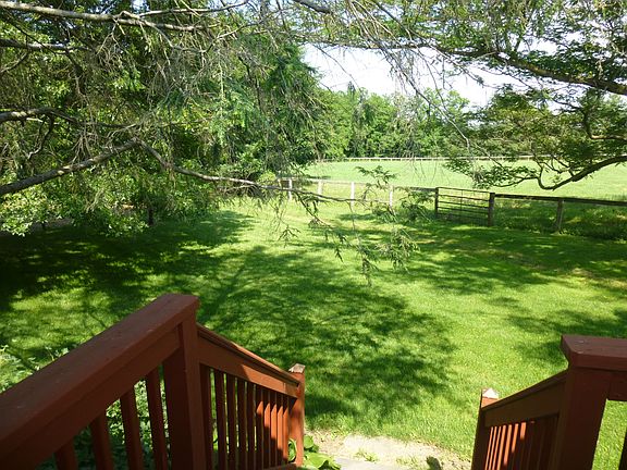 view of pasture from back steps
