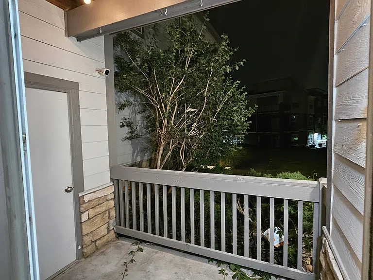 Patio with storage closet