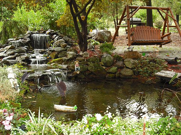 Koi Pond with Waterfall