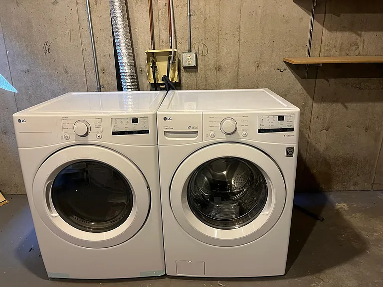Brand new washer/dryer in lower level