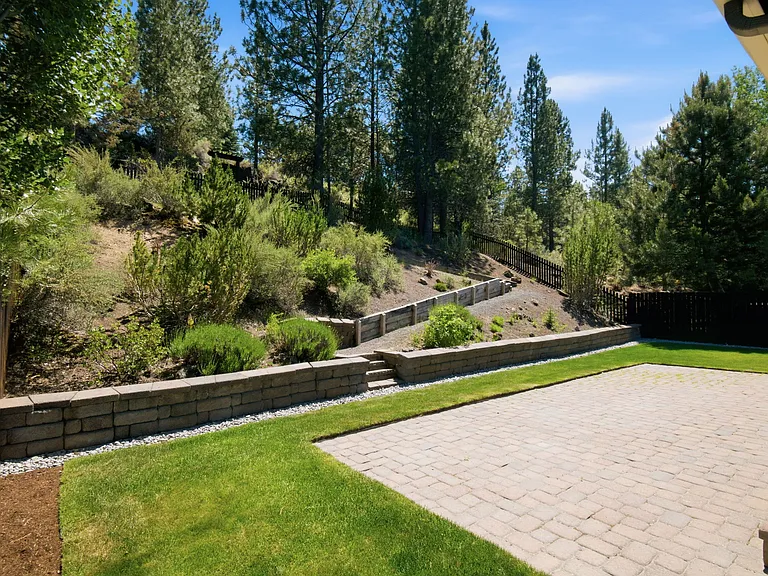 Backing a common area for added privacy.