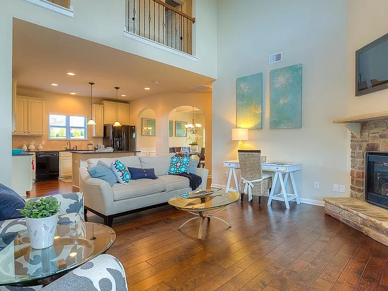 Great Room ( Actual House has floor stain)