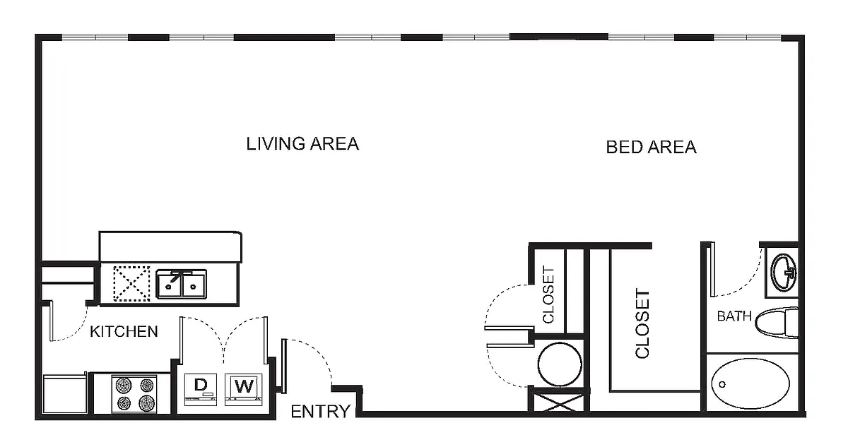 Floor plan Indi 2-DE Studio