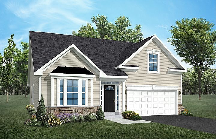The Cooper (shown w/ bay box window and partial stone front)