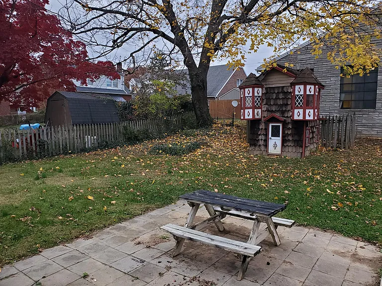 Spacious fenced in backyard.
