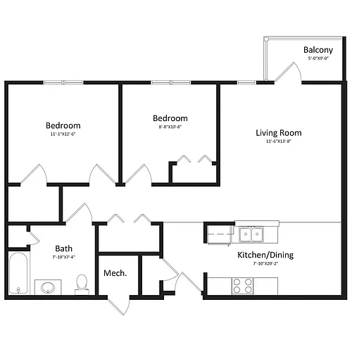 Floor plan 2 Bedroom