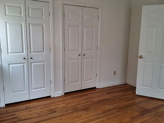 Double closet in the bedroom.