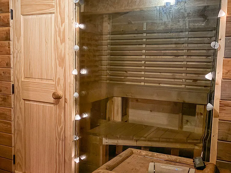 Wood fired outdoor sauna