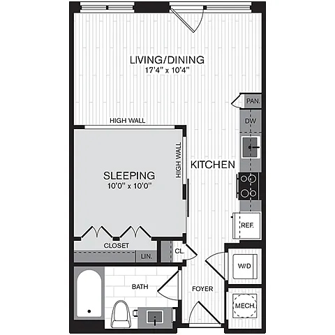 Floor plan SA w/ Balcony