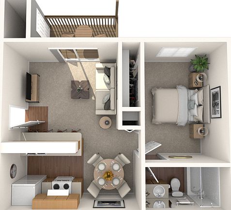 1 Bed 1 Bath 1 Bed 1 Bath