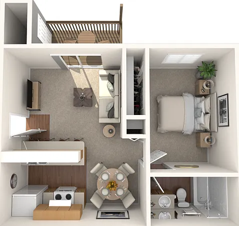 1 Bed 1 Bath 1 Bed 1 Bath