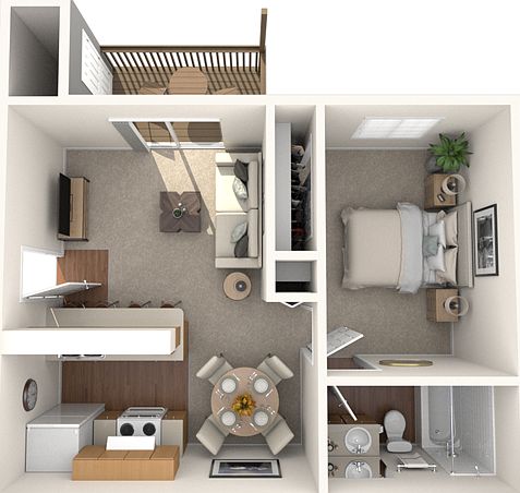 1 Bed 1 Bath 1 Bed 1 Bath