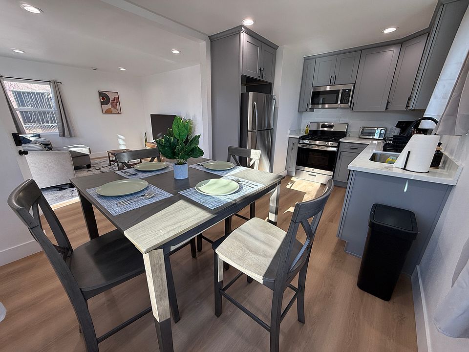 Dining room with kitchen