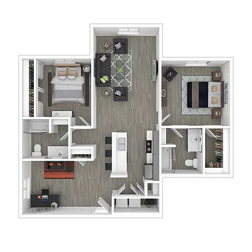 Floor plan 2x2-1161-Full Renovation