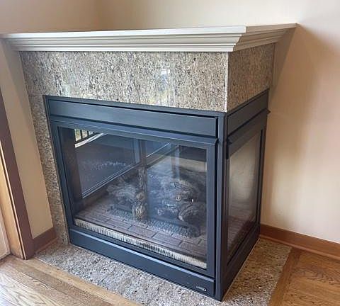 Gas fireplace for cozy winter evenings