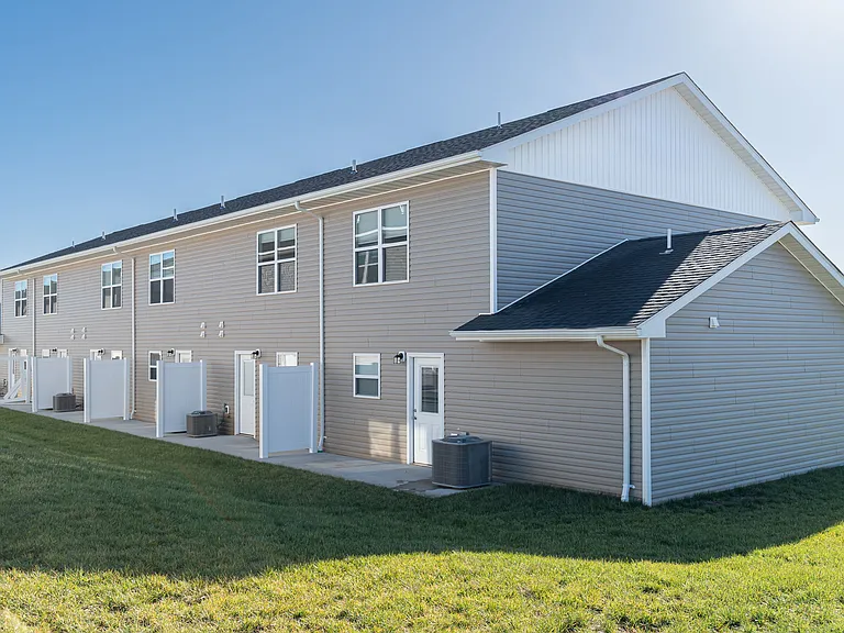 Rear of 2BR & 3BR Townhome