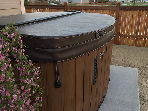 Hot tub on back patio