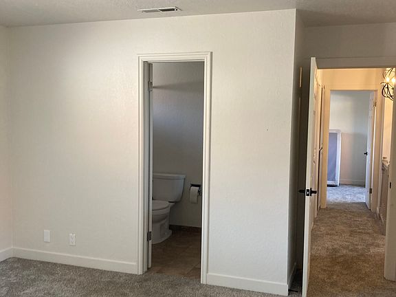 Master bedroom private enterance to master bathroom.