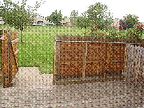 large deck, and view of golf course