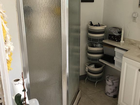 Newer bathroom, with stall shower.