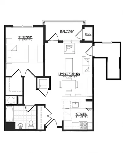 Floor plan A2B