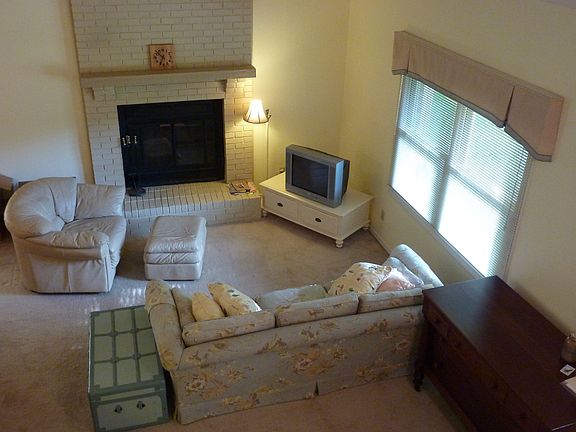 Fireplace in living area