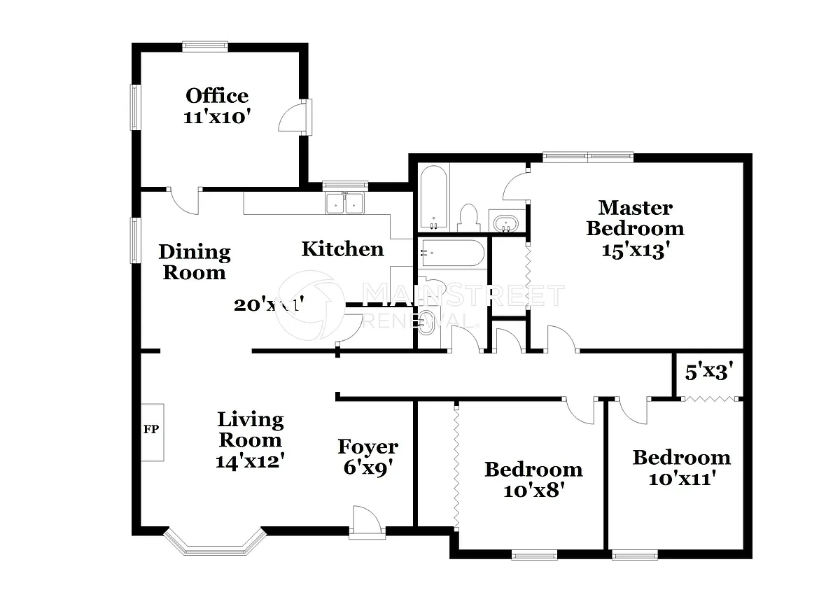 Floor Plan - 3145 Medina Dr