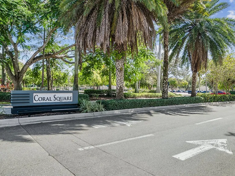 Near Coral Square with an array of dining and retail options