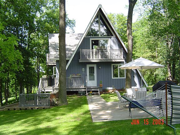 Backyard with cement patio