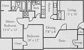 2x2 floor plan Riverbend