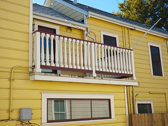 In addition to the front porch, you'll have a 90 sq ft (7.5' x 12') private deck off the kitchen.