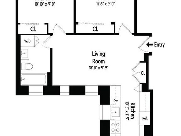 2nd image of 317 W 95th St APT 1C