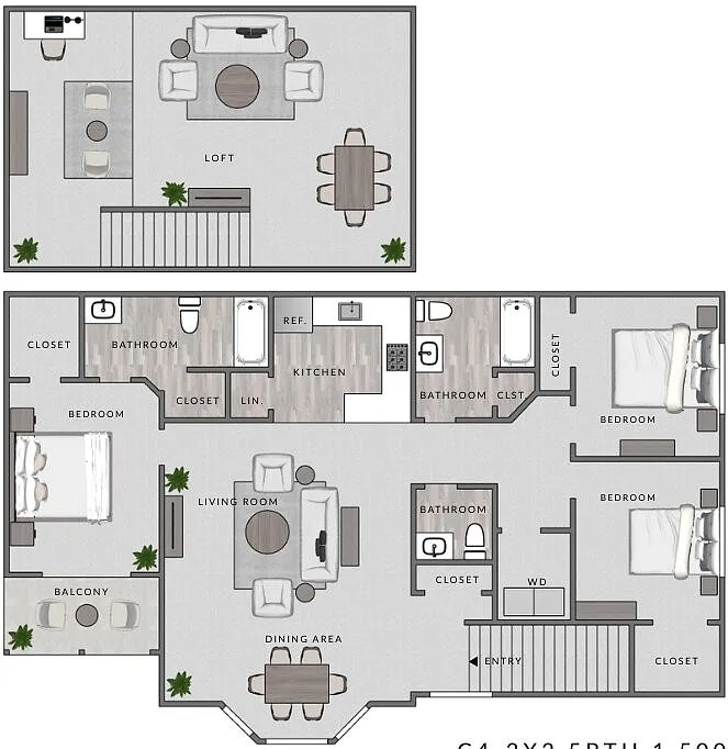Floor plan C4 - 3X25