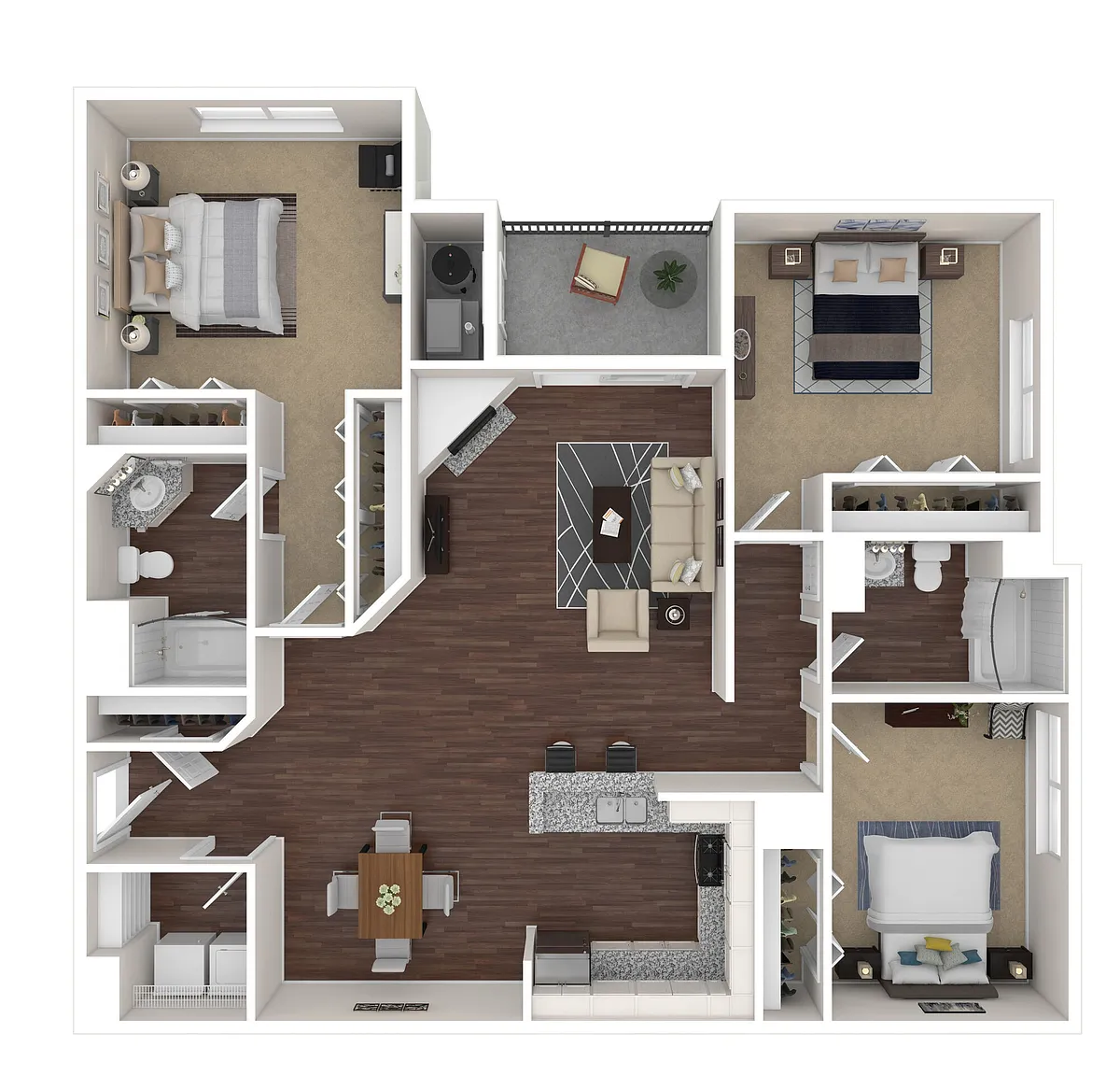 Floor plan 3 Bed / 2 Bath