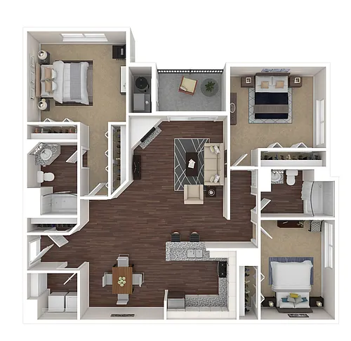 Floor plan 3 Bed / 2 Bath