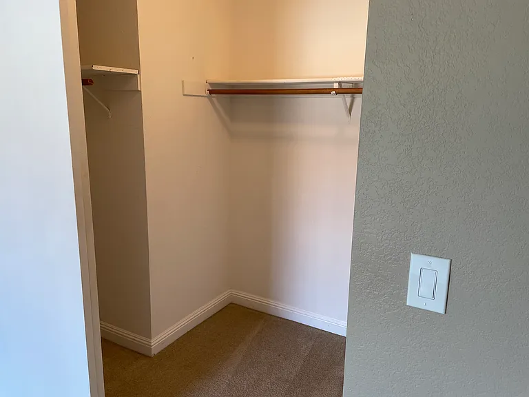 Two walk-in closets in master bedroom