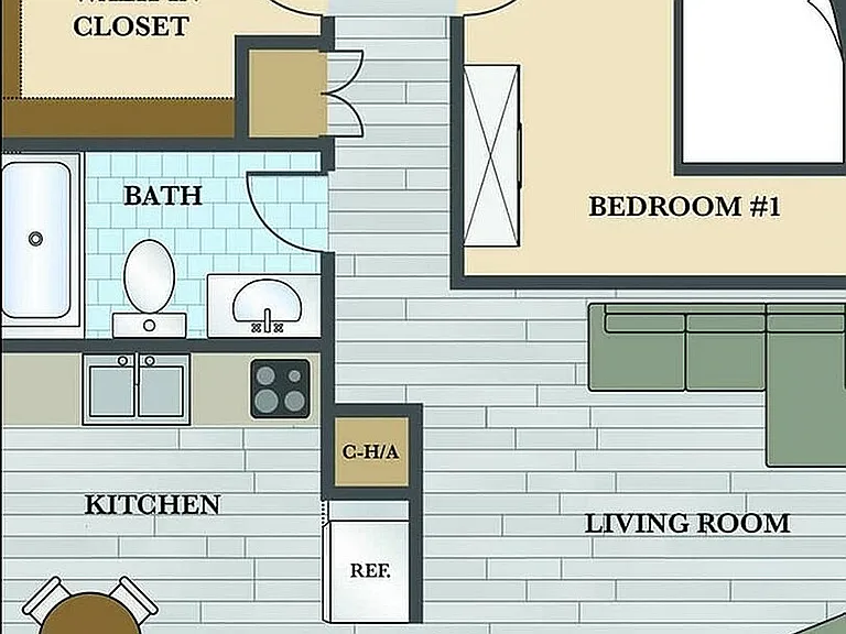 1 Bedroom Floorplan