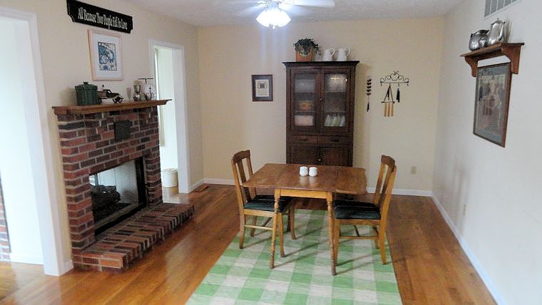 Fireplace in Eat-in Kitchen