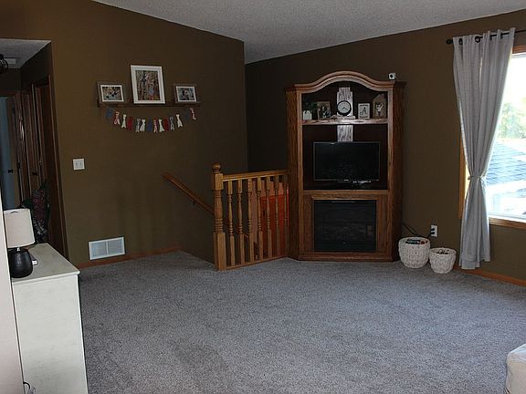 Fireplace in upper living 